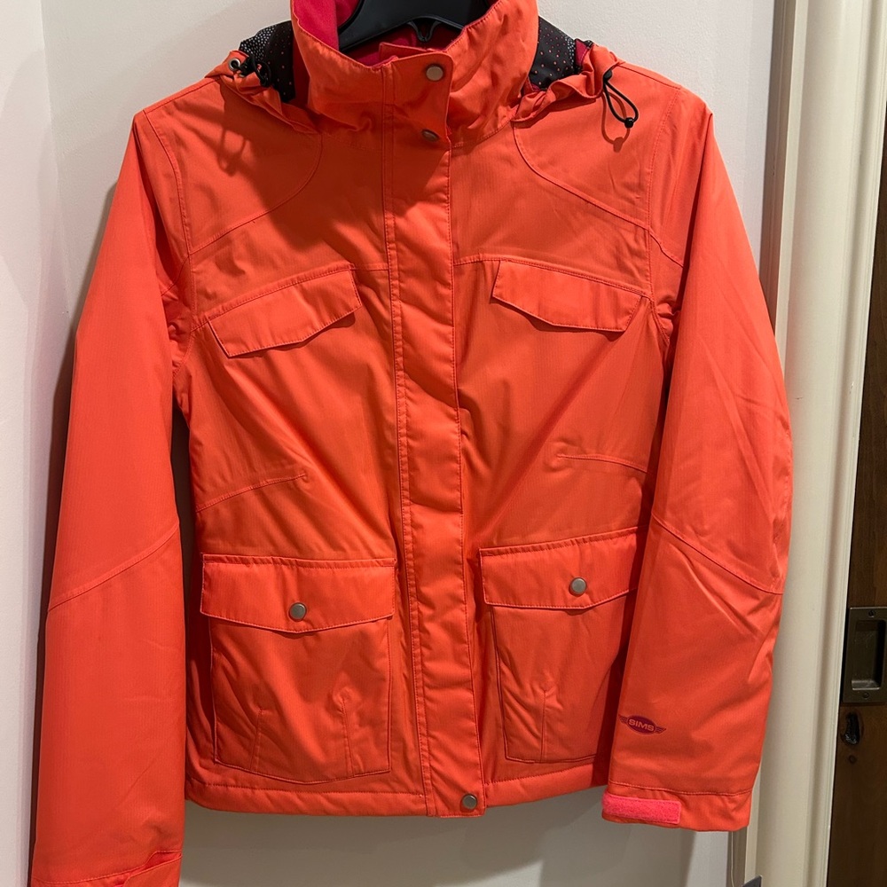 Sims Women’s Hot Coral Snowboard / Ski Hooded Jacket